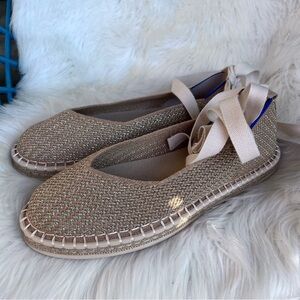 Rothy's Metallic Tan Espadrilles